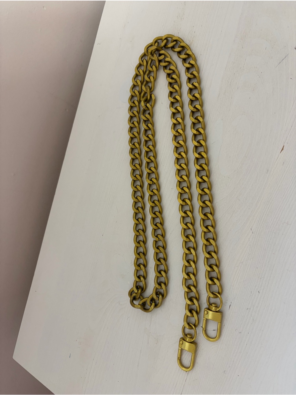 Gold-Tone Chain Strap with Lobster Clasps